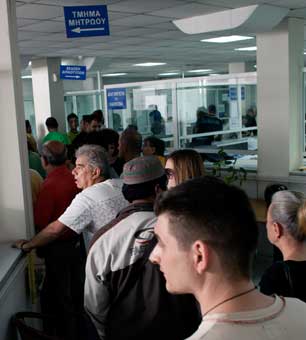 The line at the tax office in Athens, Greece, June 5, 2012.